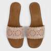 pink embroidered flats