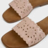 pink embroidered flats