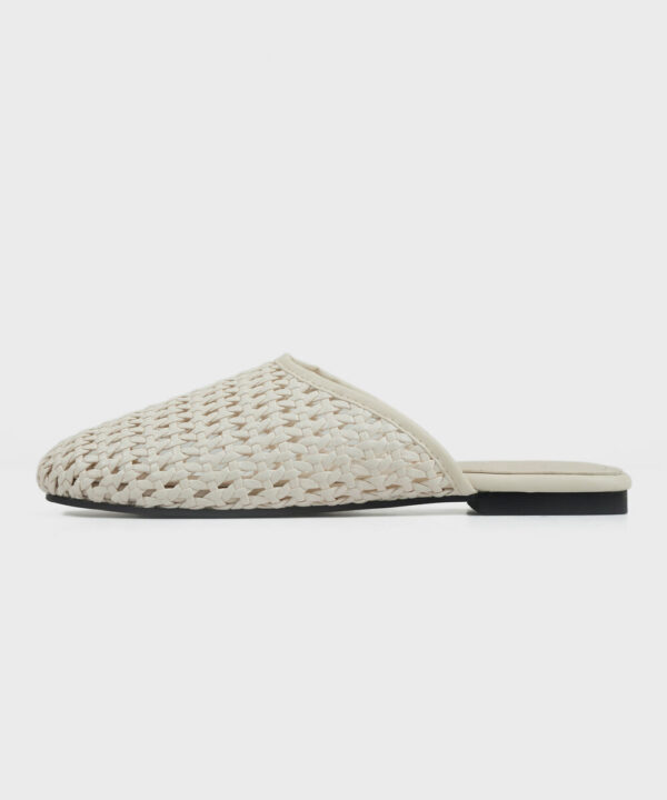 off white braided mules