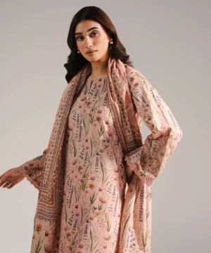 3 piece embroidered zari lawn suit 3 piece embroidered zari lawn suit