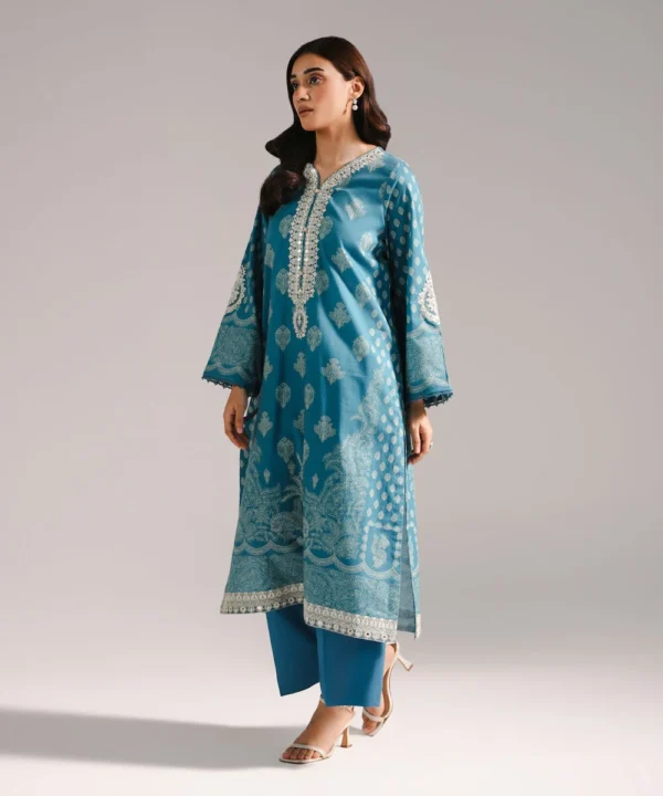 2 piece embroidered cotton suit