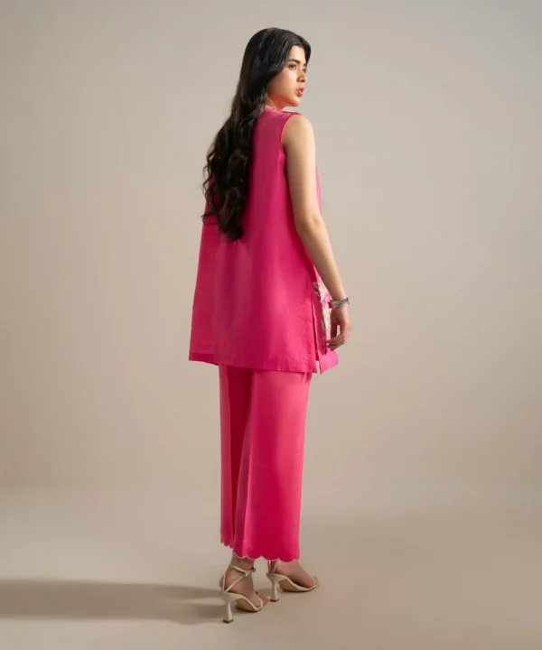 2 piece embroidered cotton net suit
