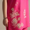 2 piece embroidered cotton net suit
