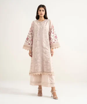 2 piece embroidered zari lawn suit