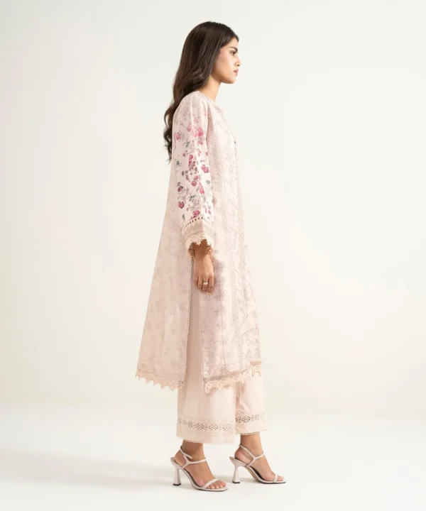 2 piece embroidered zari lawn suit