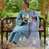 3 piece embroidered raw silk suit (copy)