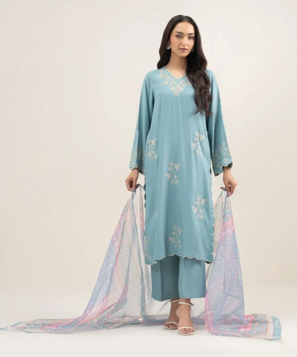 3 piece embroidered raw silk suit (copy)