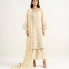 3 piece embroidered cotton viscose suit