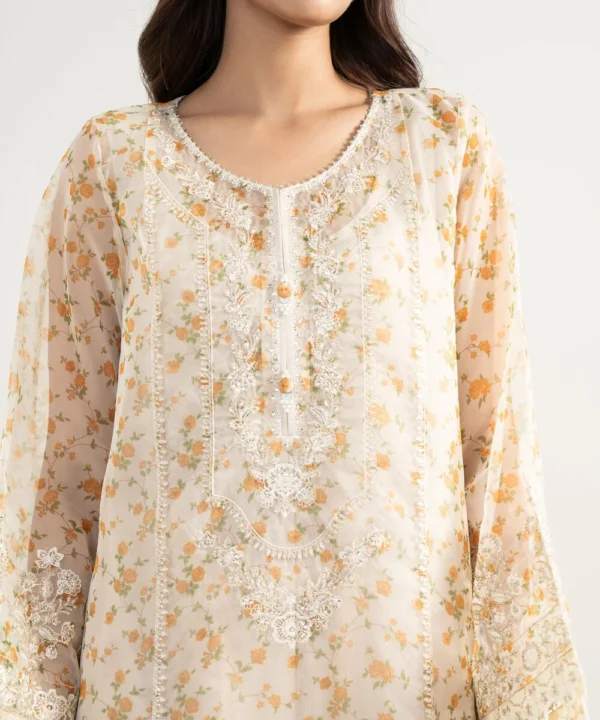 3 piece embroidered cotton viscose suit