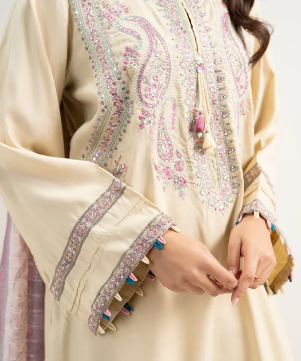 3 piece embroidered raw silk suit (copy)