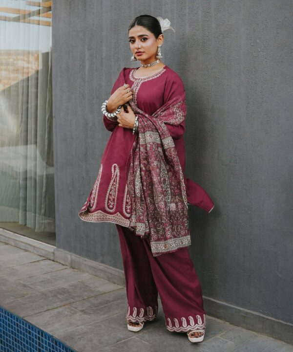 3 piece embroidered raw silk suit (copy)