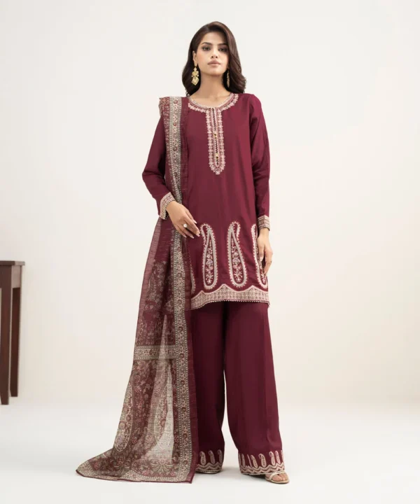 3 piece embroidered raw silk suit (copy)