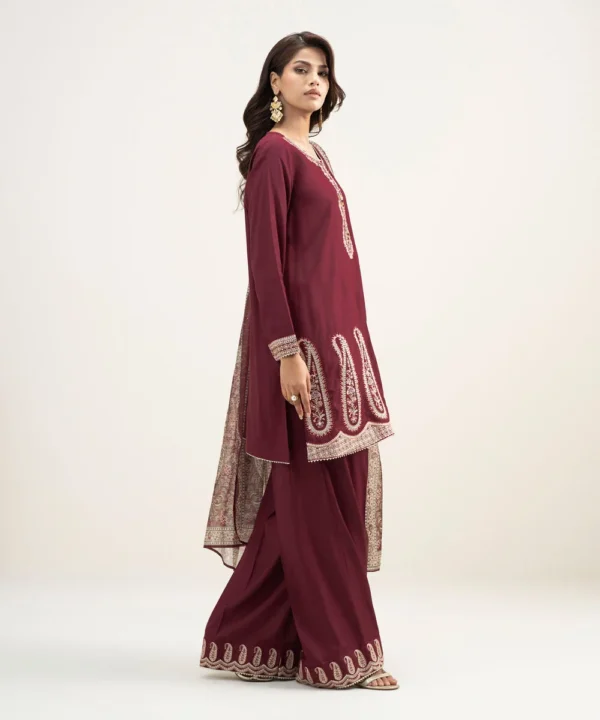 3 piece embroidered raw silk suit (copy)