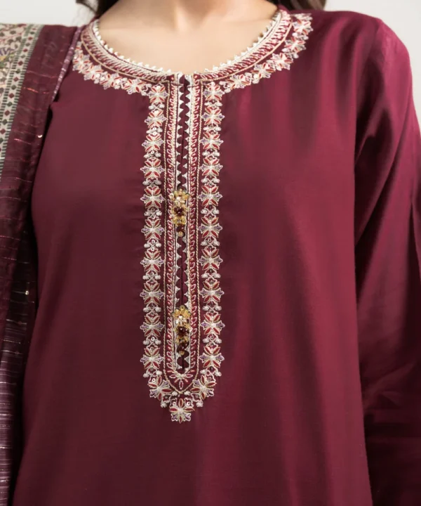 3 piece embroidered raw silk suit (copy)