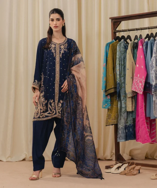 3 piece embroidered raw silk suit (copy)