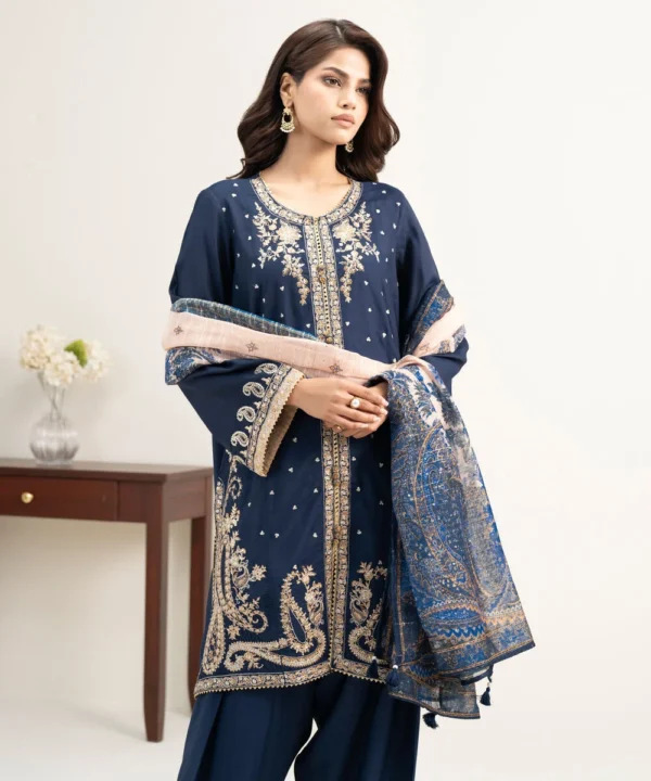 3 piece embroidered raw silk suit (copy)