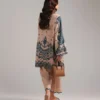 2 piece embroidered satin suit