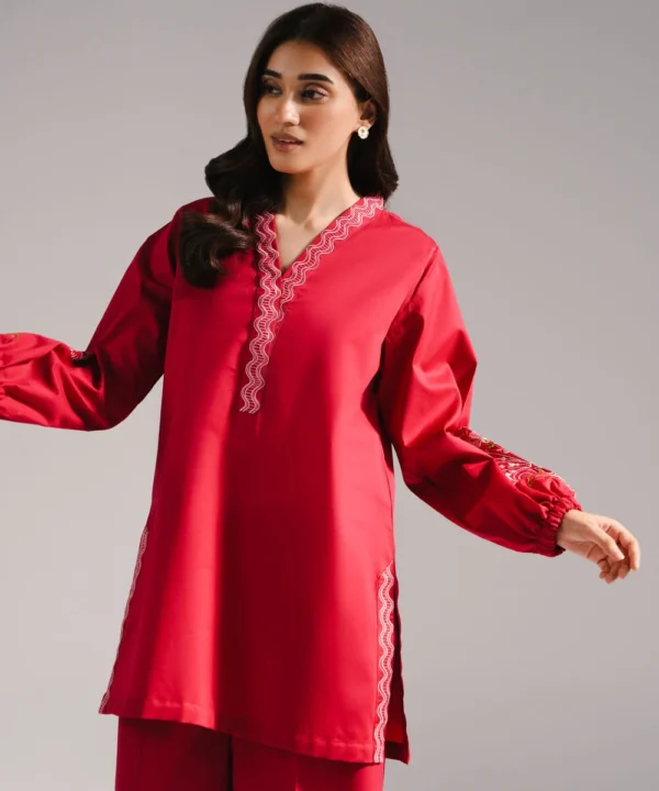 embroidered cotton shirt