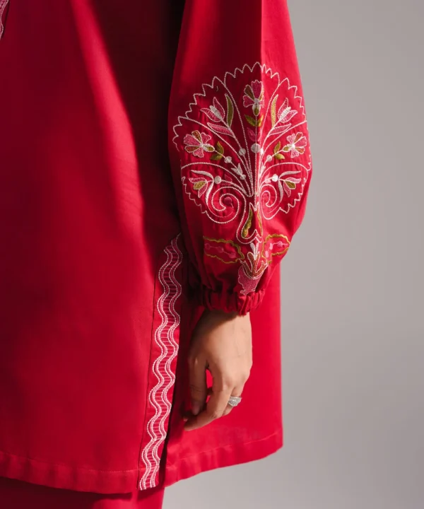 embroidered cotton shirt