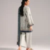 3 piece printed leno kara suit